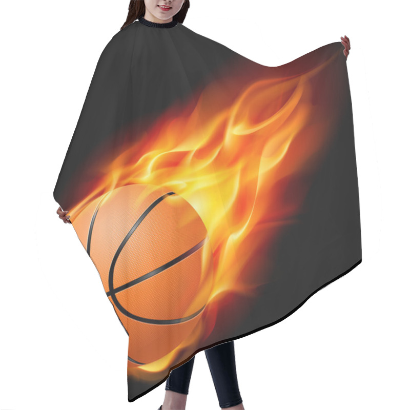 Personality  Basketball On Fire Hair Cutting Cape