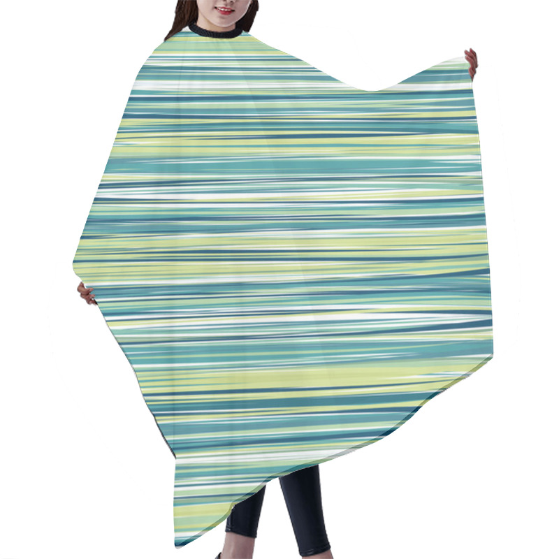 Personality  Cyan Vertical Striped Pattern Background Hair Cutting Cape