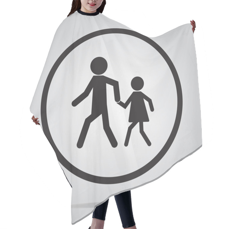 Personality  Pedestrian Crossing Sign Hair Cutting Cape