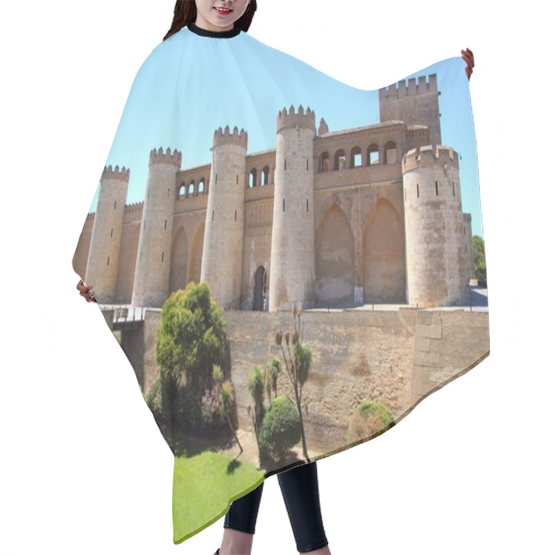 Personality  Aljaferia Palace Castle In Zaragoza Spain Aragon Hair Cutting Cape