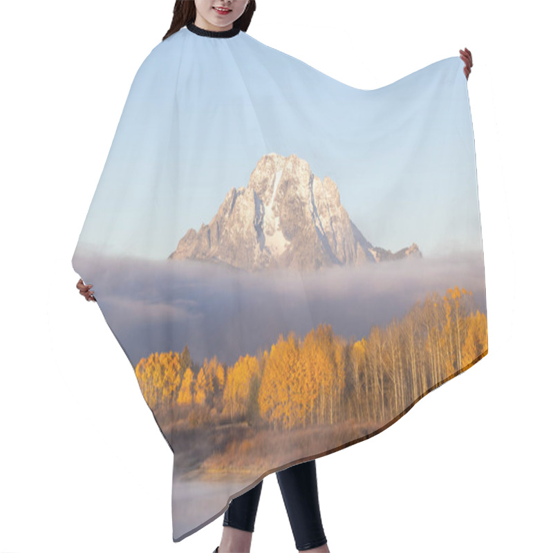 Personality  Sunrise At Oxbow Bend In Grand Teton National Park Hair Cutting Cape