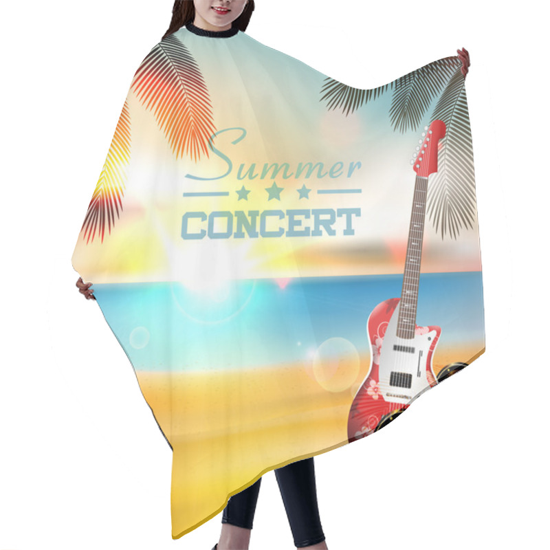 Personality  Summer Music Background With Instruments Hair Cutting Cape