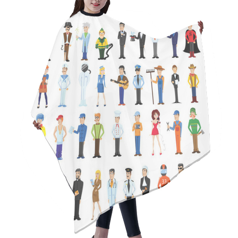 Personality  Cartoon Professions Characters Hair Cutting Cape