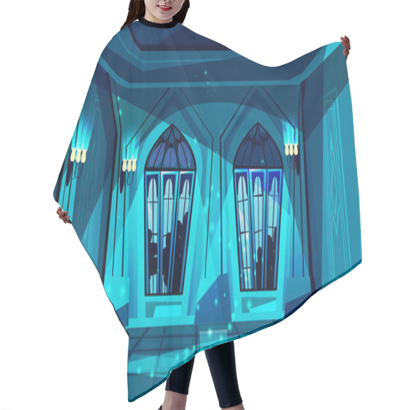 Personality  Vector Castle Ballroom At Night, Gothic Hall Hair Cutting Cape