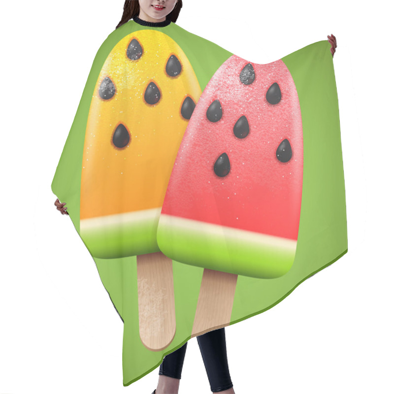 Personality  Watermelon Juicy Ice Cream Hair Cutting Cape