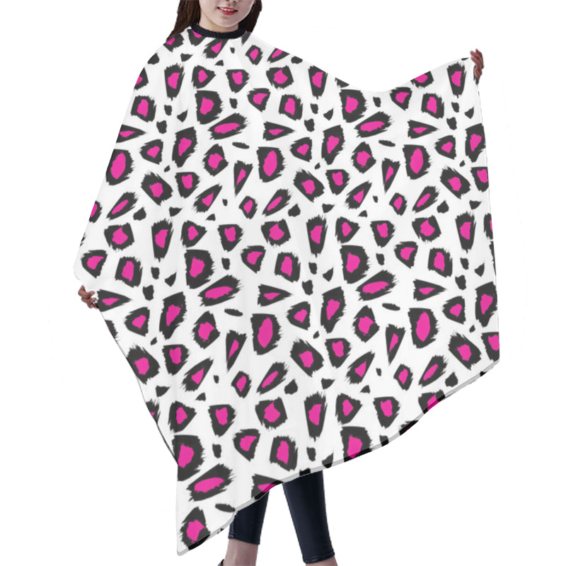 Personality  Seamless Abstract Pink Animal Patterns Hair Cutting Cape