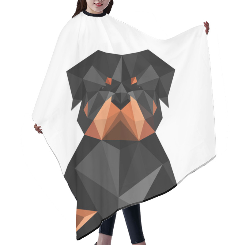 Personality  Origami Rottweiler Dog Hair Cutting Cape