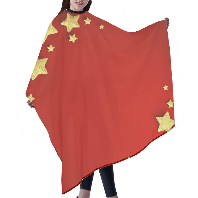 Personality  Christmas Frame Background With Stars Hair Cutting Cape