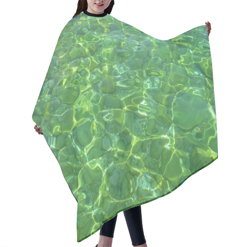 Personality  Clear Green Sea Water Hair Cutting Cape