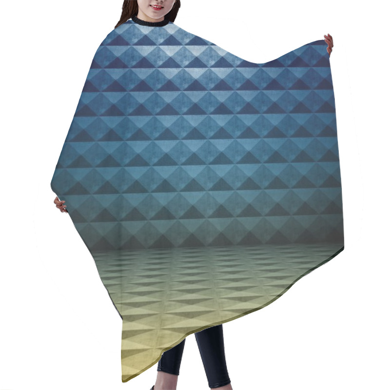 Personality  3d Metal Square Tiles Hair Cutting Cape