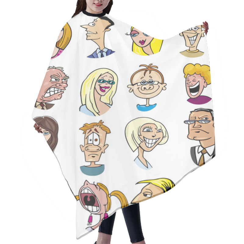 Personality  Cartoon Characters And Emotions Hair Cutting Cape