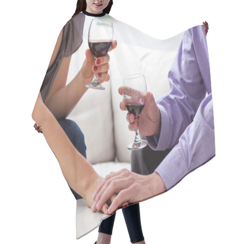 Personality  Lovers Drinking Wine Hair Cutting Cape