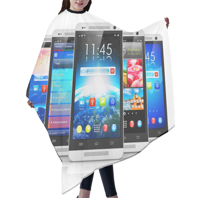 Personality  Modern Touchscreen Smartphones Hair Cutting Cape