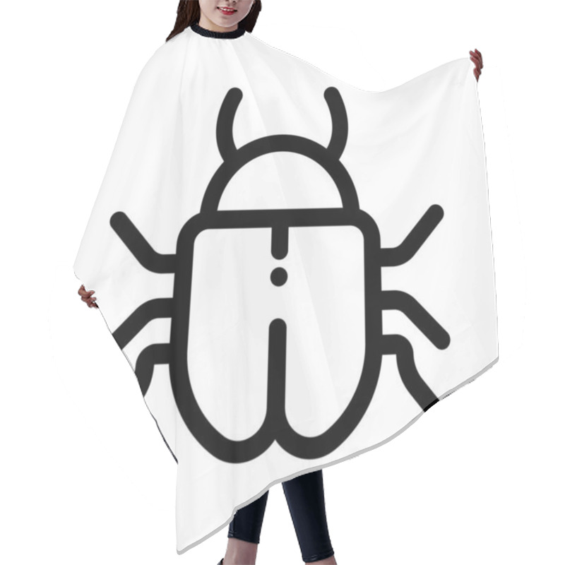 Personality  Computer Bug Outline Icon. Software Bug Or Program Bug Vector Illustration Hair Cutting Cape