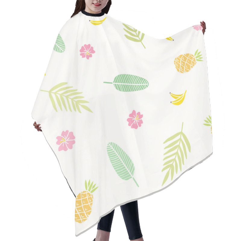 Personality  Tropical Seamless Pattern. Hair Cutting Cape