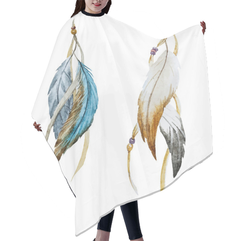 Personality  Nice Feather Hair Cutting Cape