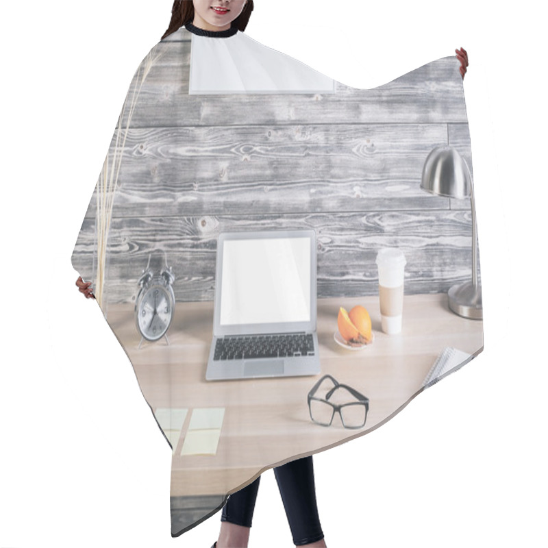 Personality  Creative Designer Desktop White Laptop Hair Cutting Cape