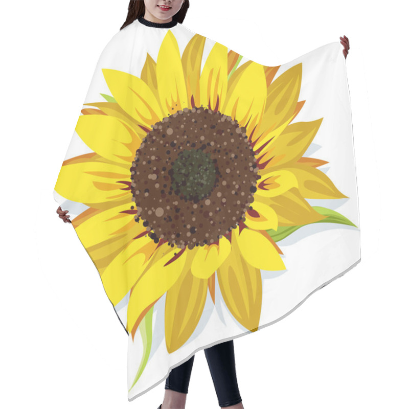 Personality  Sunflower Vector Hair Cutting Cape