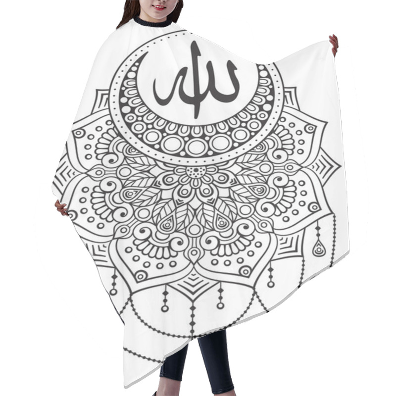 Personality  Vector Indian Mandala Hair Cutting Cape