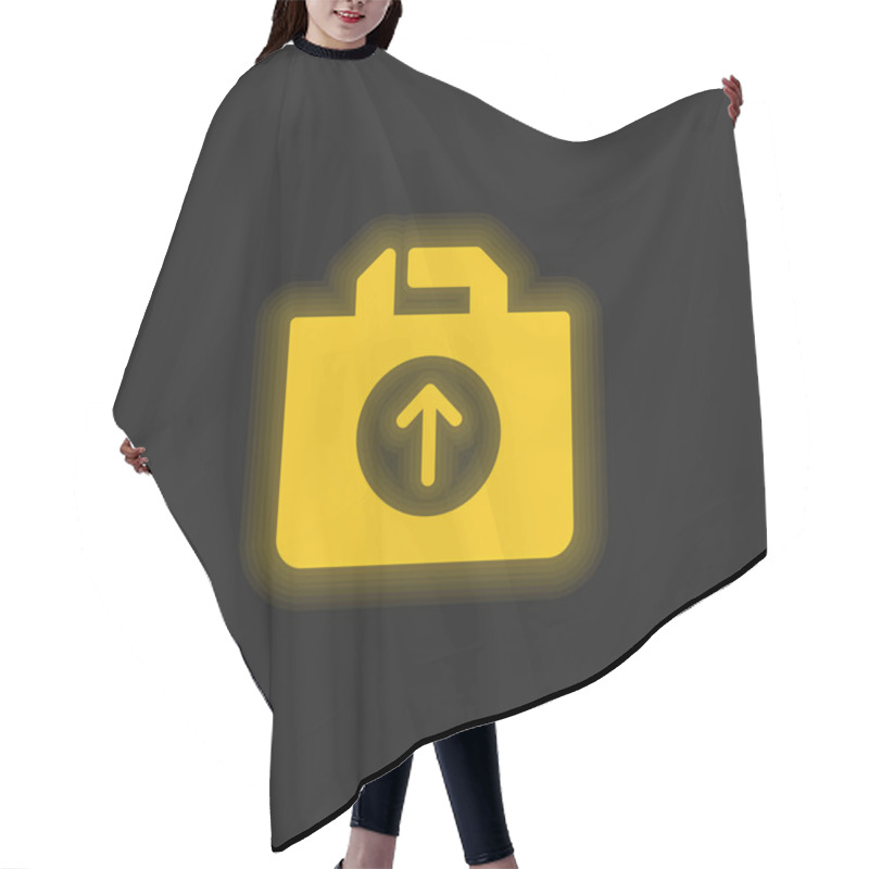 Personality  Bag Yellow Glowing Neon Icon Hair Cutting Cape