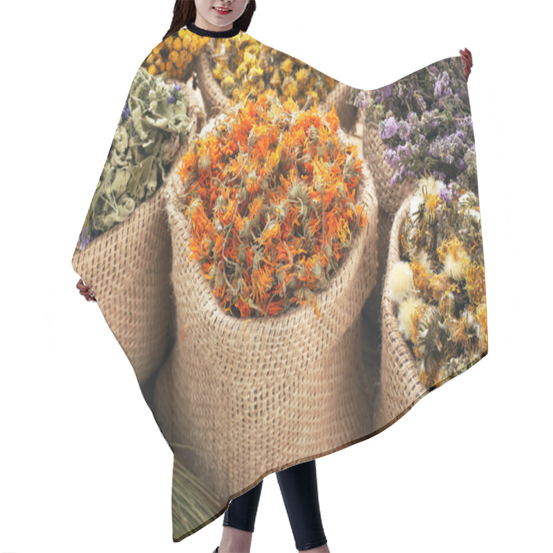 Personality  Dried Calendula Flower Hair Cutting Cape