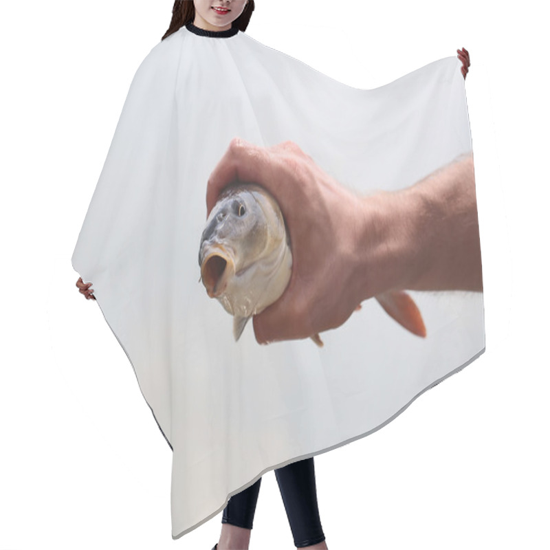 Personality  Fish In Hand Hair Cutting Cape