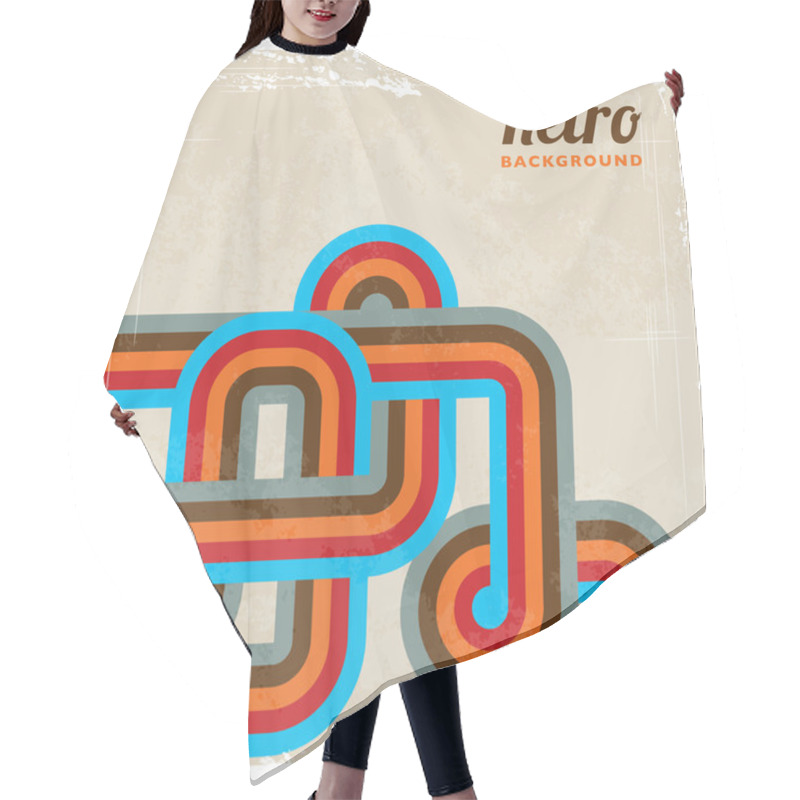 Personality  Retro Background Hair Cutting Cape