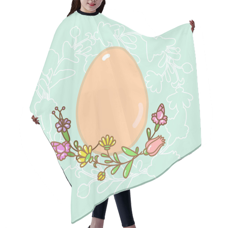 Personality  Easter Eggs And Flowers Hair Cutting Cape