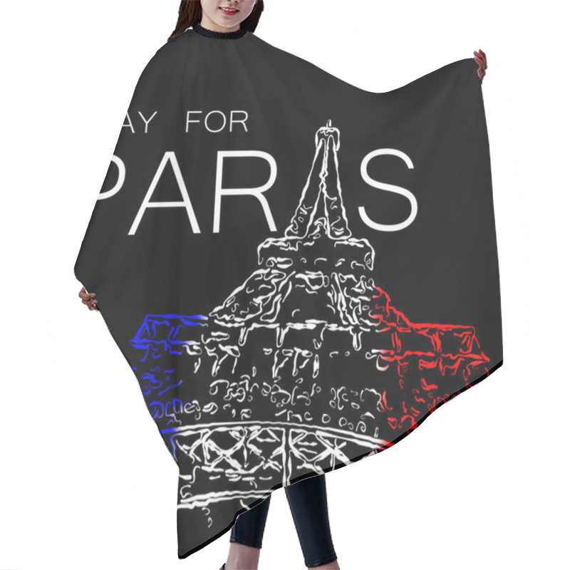 Personality  Pray For Paris Hair Cutting Cape