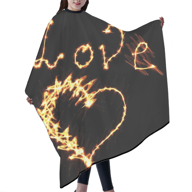 Personality  Love Heart Of Fire Hair Cutting Cape