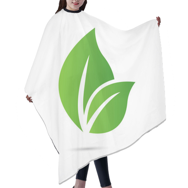 Personality  Abstract Leafs Care Logo Icon Hair Cutting Cape