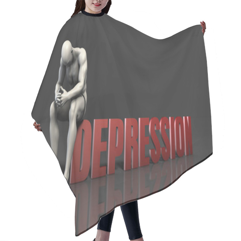 Personality  Man Facing Depression Hair Cutting Cape