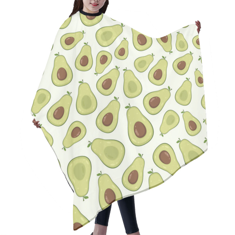 Personality  Seamless Background With Avocado Hair Cutting Cape