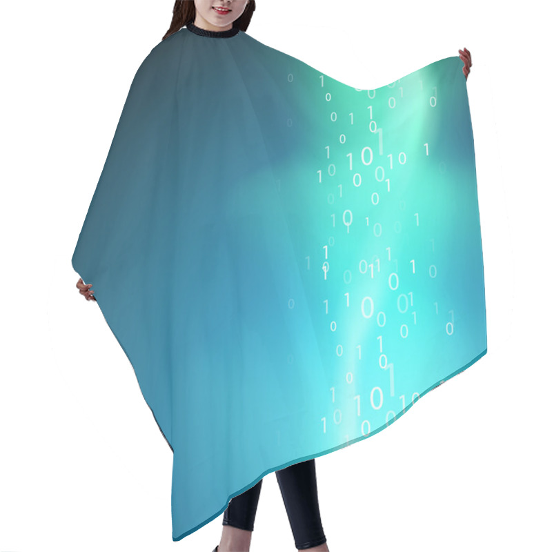 Personality  Stream Of Binary Code Hair Cutting Cape