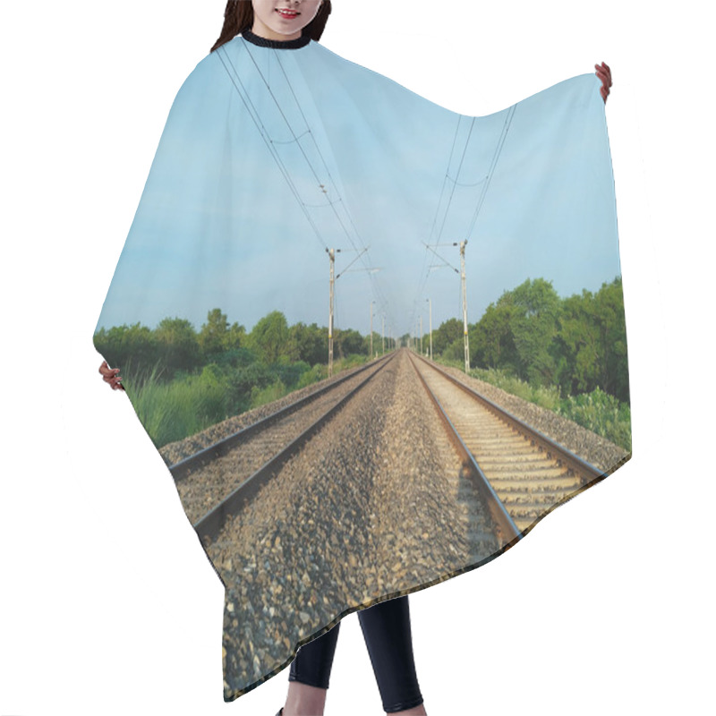 Personality  Northern Territory Indian Railway Track (sunrise) Hair Cutting Cape