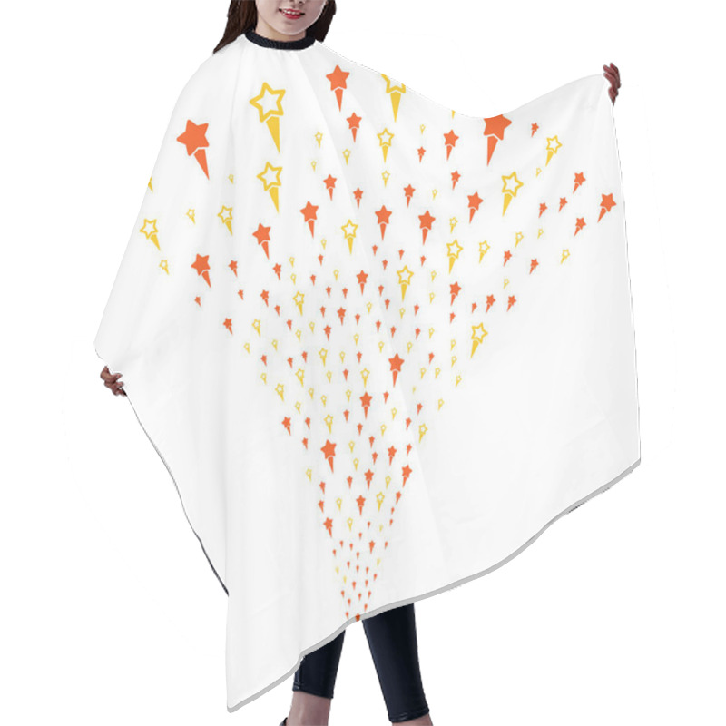 Personality  Confetti Stars Fountain Stream Hair Cutting Cape