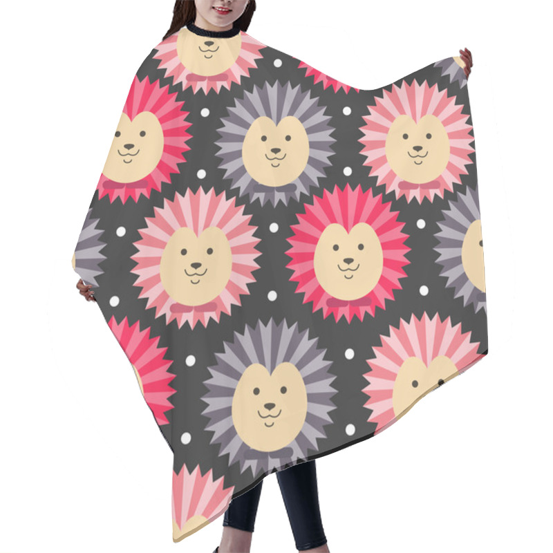 Personality  Hedgehog Seamless Pattern Hair Cutting Cape