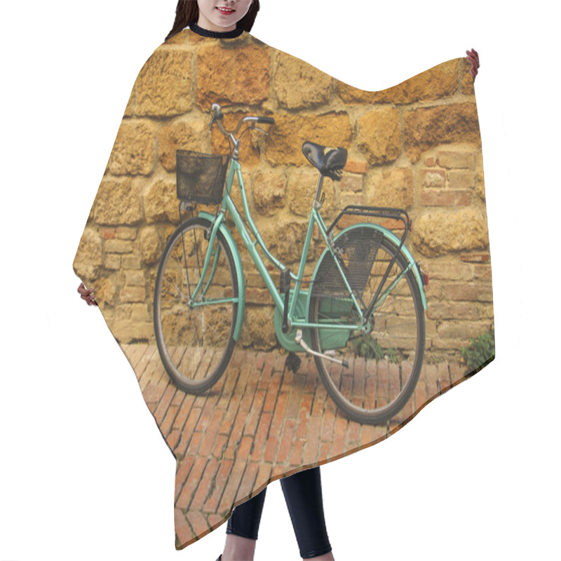 Personality  Old Bicycle Near Red Brick Wall Hair Cutting Cape