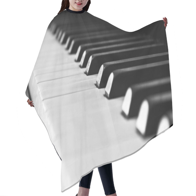 Personality  Old Piano Keys Hair Cutting Cape