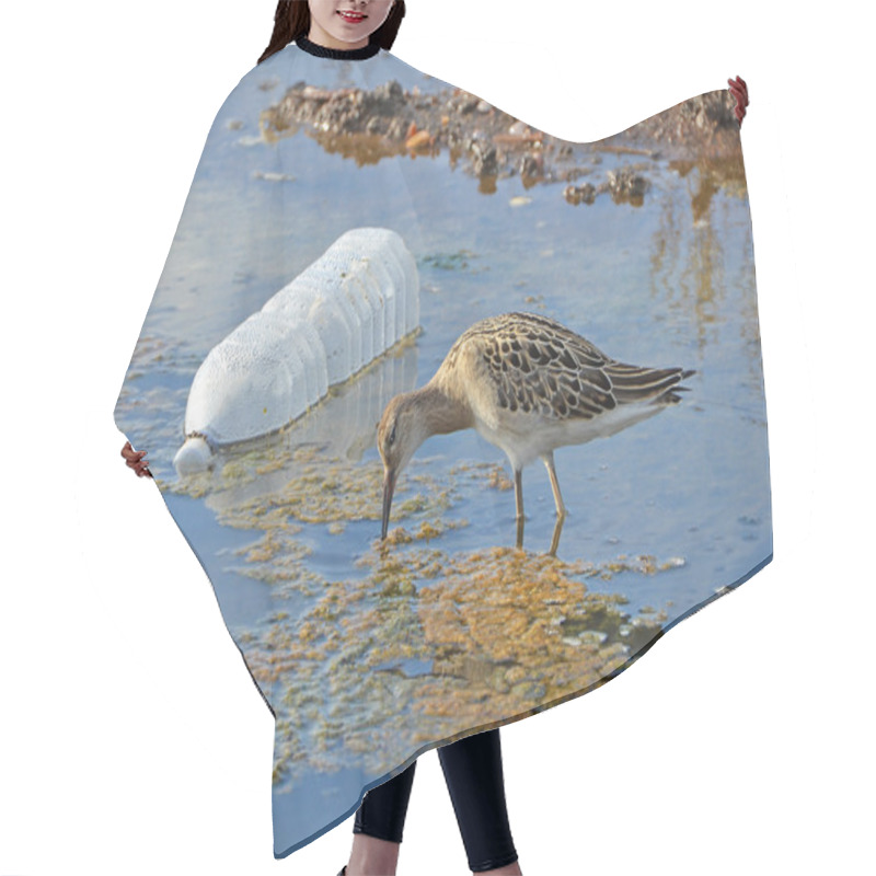 Personality  Sandpiper And Plastic Bottle Hair Cutting Cape