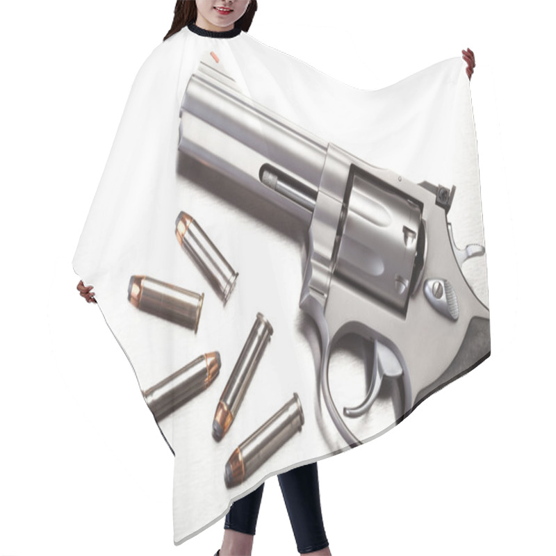 Personality  Gun With Bullets On Steel Hair Cutting Cape