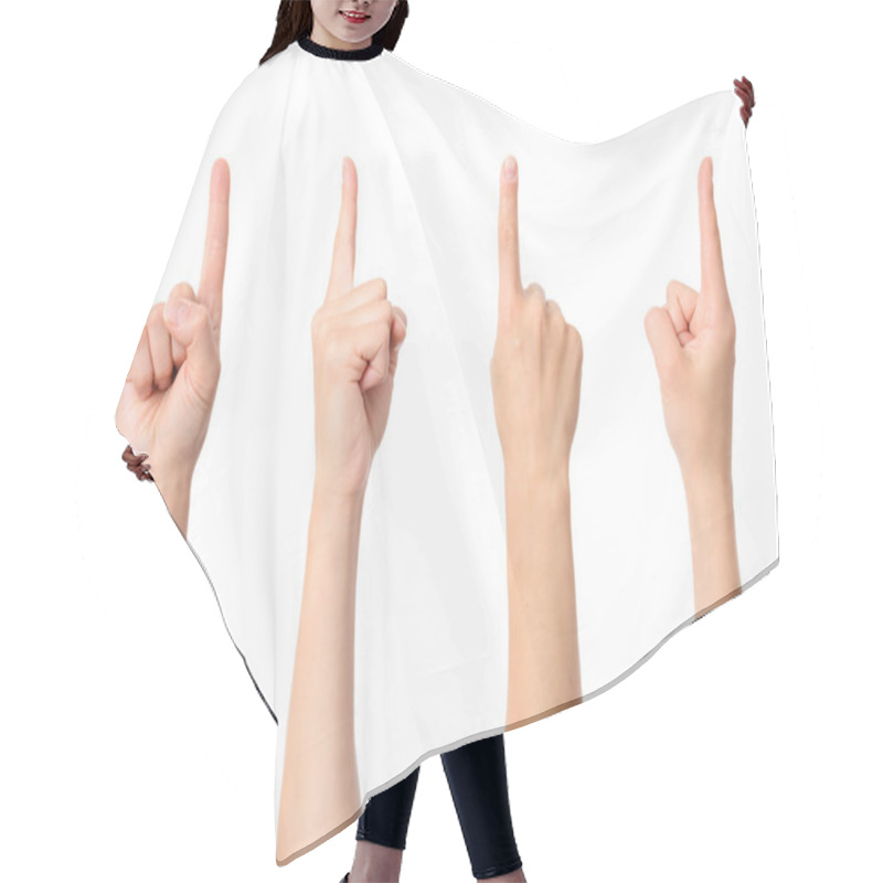 Personality  Hand Finger Pointing Hair Cutting Cape