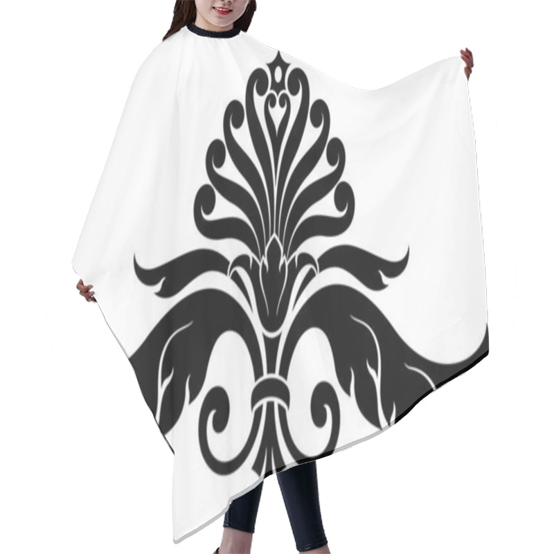 Personality  Traditional Thai Art Patterns In Baroque Style. Classic Black And White Ornament Element. Design For Decorating Vector Illustrations. Hair Cutting Cape