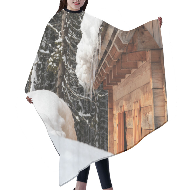 Personality  Winter Forest In Alps Hair Cutting Cape