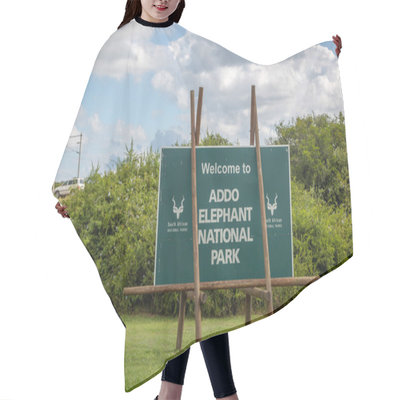 Personality  Addo National Park Welcome Sign Hair Cutting Cape