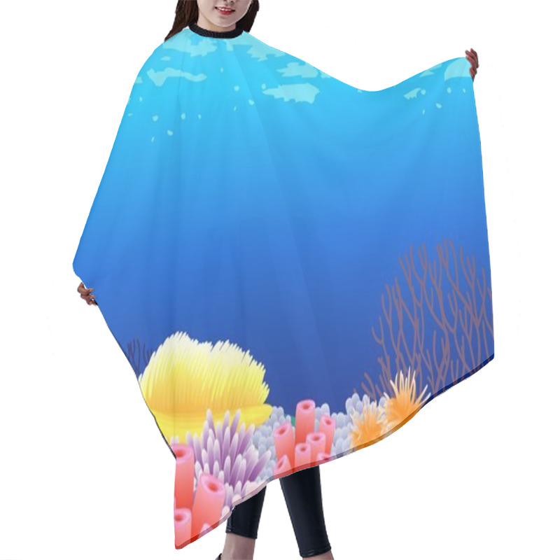 Personality  Sea Life Background Hair Cutting Cape