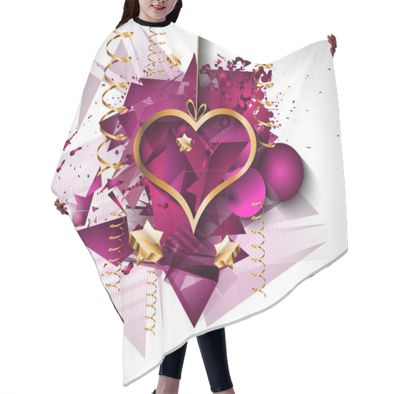 Personality  Valentines Day Background Hair Cutting Cape