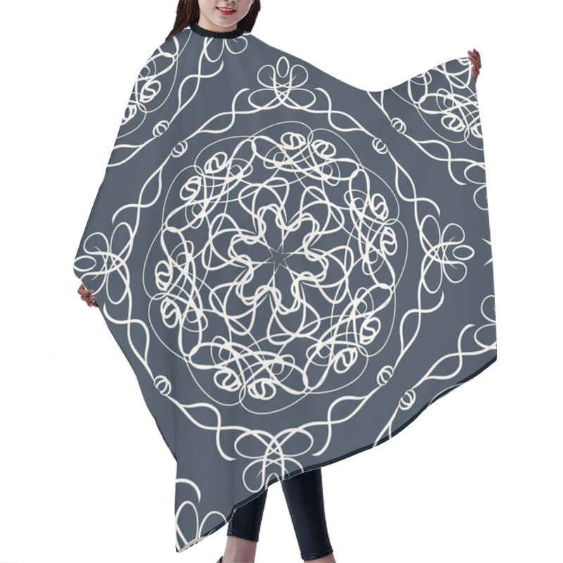 Personality  Pattern With Openwork Drawing Hair Cutting Cape