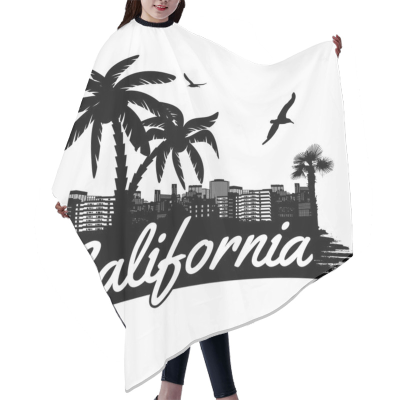 Personality  California Poster Hair Cutting Cape