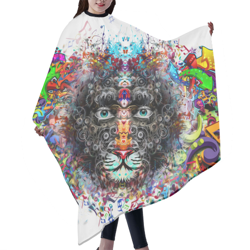 Personality  Panther With Blue Eyes Hair Cutting Cape